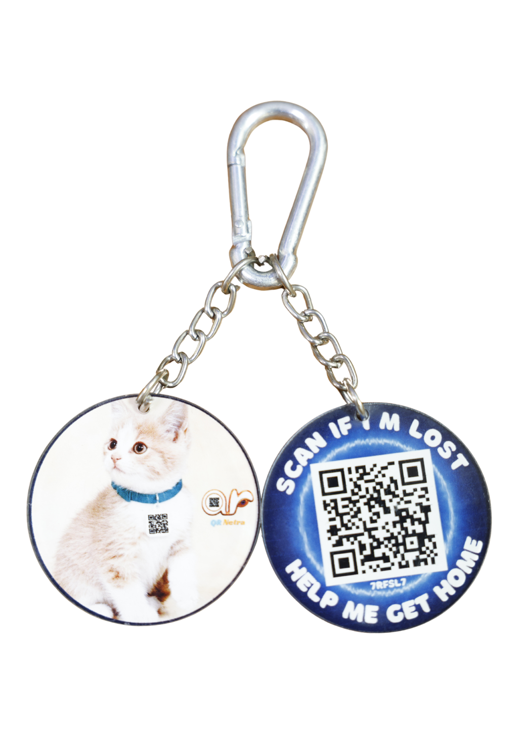 QR Netra Smart Pet ID Tag for Dogs & Cats | Digital Pet Profile, Scan & Location Alerts | No App Required | Personalized QR Pet Tag