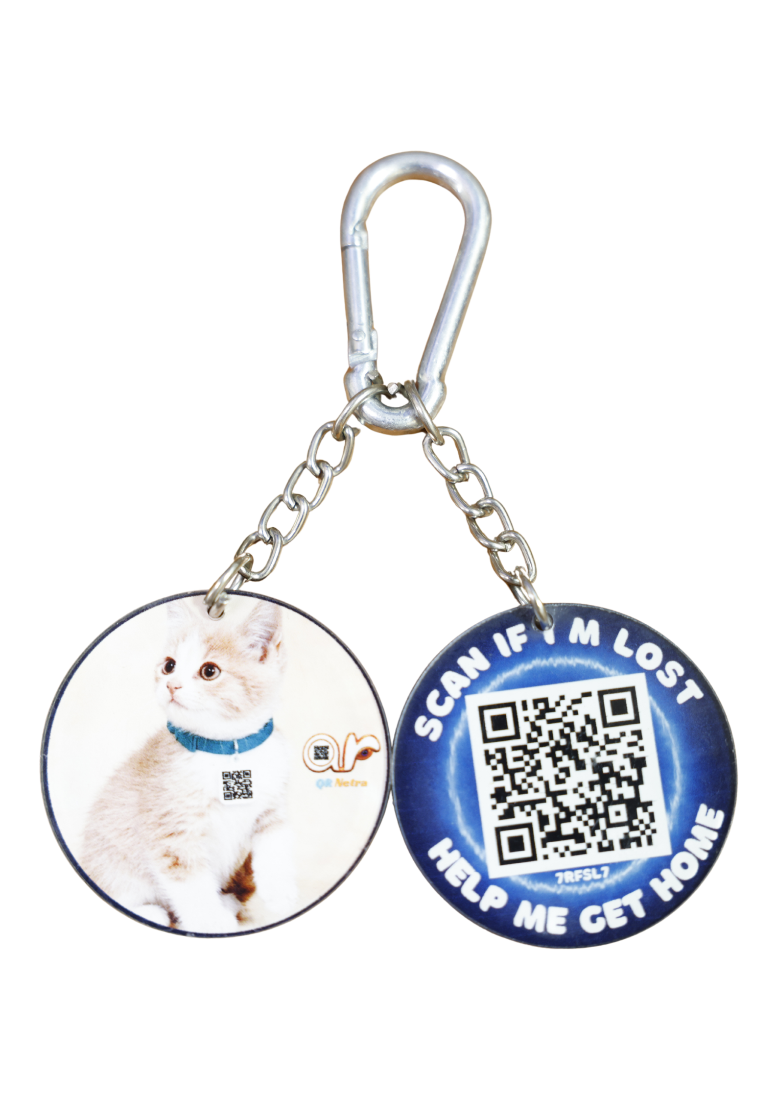 QR Netra Smart Pet ID Tag for Dogs & Cats | Digital Pet Profile, Scan & Location Alerts | No App Required | Personalized QR Pet Tag