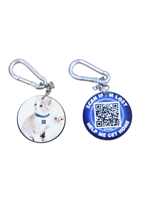 QR Netra Smart Pet ID Tag for Dogs & Cats | Digital Pet Profile, Scan & Location Alerts | No App Required | Personalized QR Pet Tag
