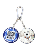 QR Netra Smart Dog ID Tag with QR Code | Digital Pet Profile, Scan & Location Alerts, Medical Info | No App Required | 45mm Acrylic Tag