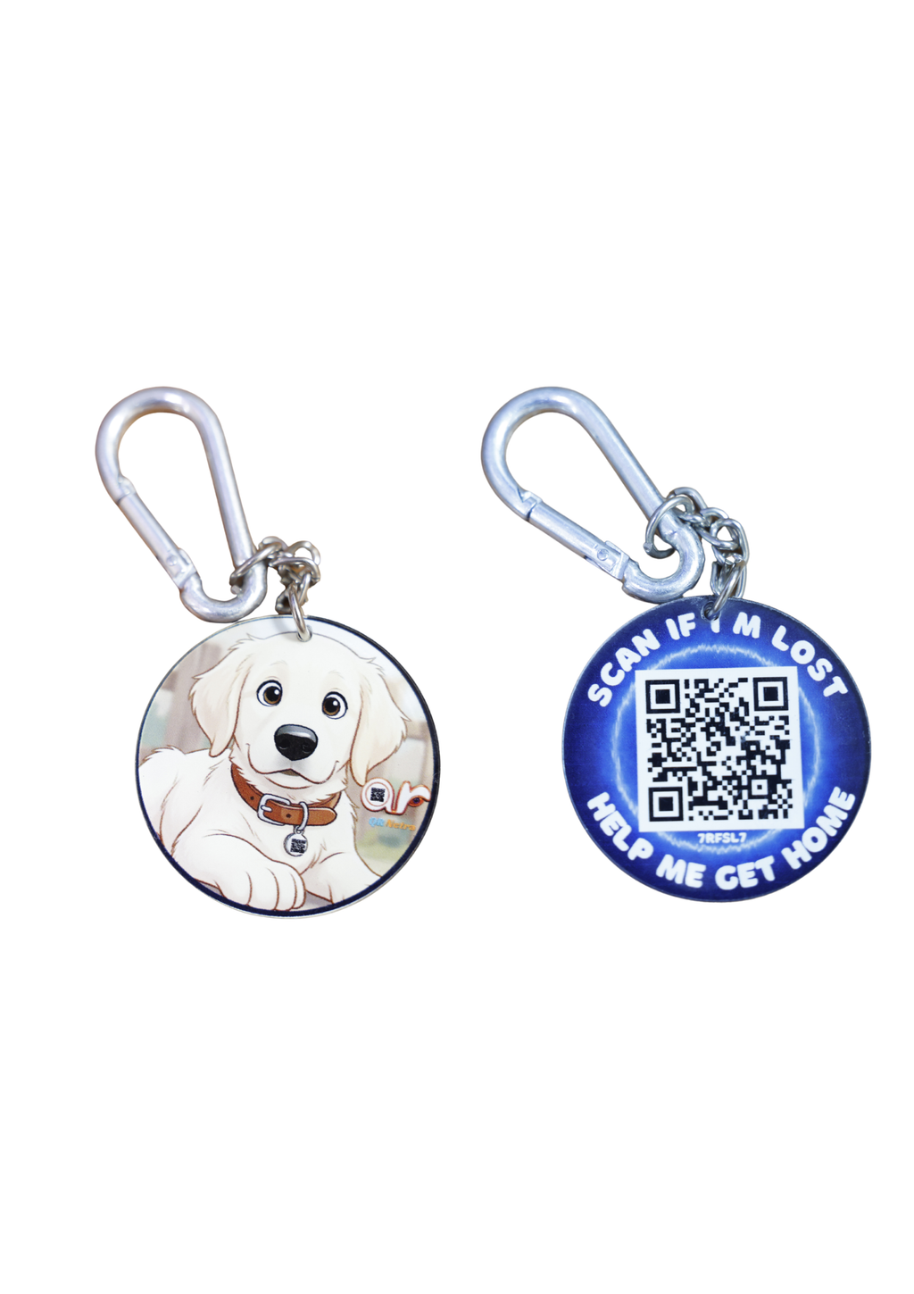 QR Netra Smart Dog ID Tag with QR Code | Digital Pet Profile, Scan & Location Alerts, Medical Info | No App Required | 45mm Acrylic Tag